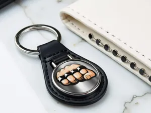 Leatherette Keychain Durable Style Leather Force